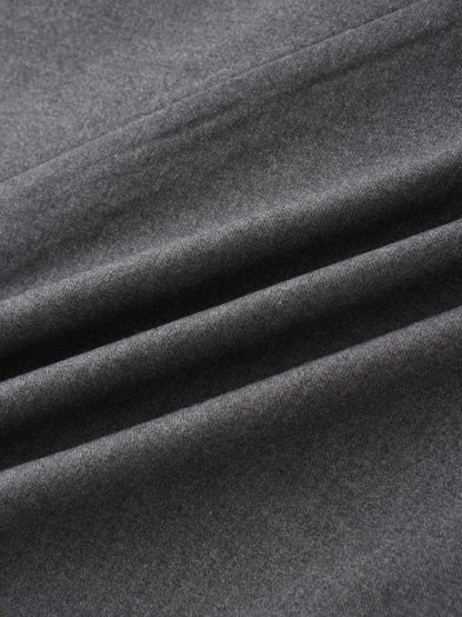 Basic A-Line Seamed Short Skirt-Grey