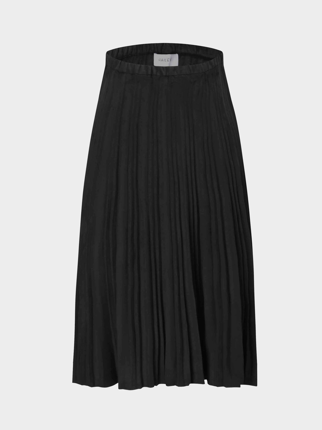 Pleated Suede Skirt 25&quot;-Black