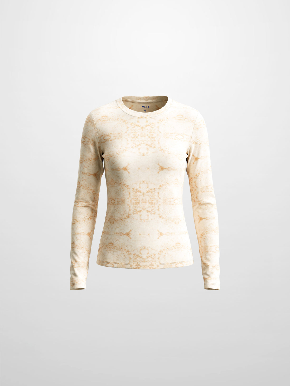 Basic Printed T-shirt-Peach World Map