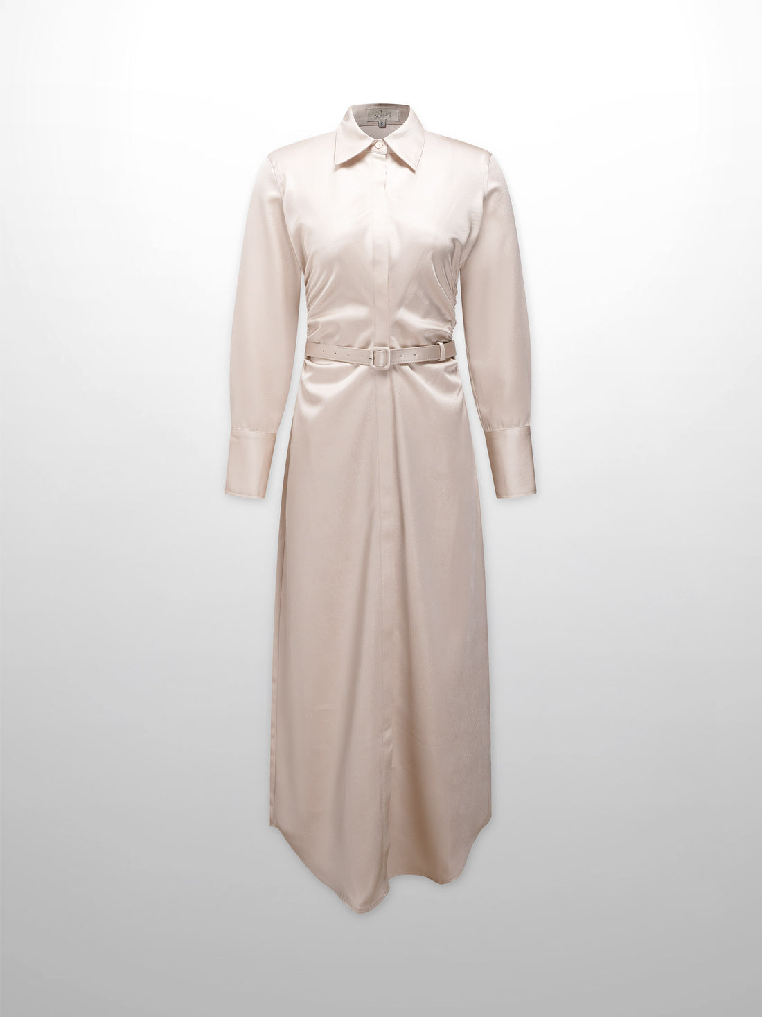 Side Gathered Dress-Champagne