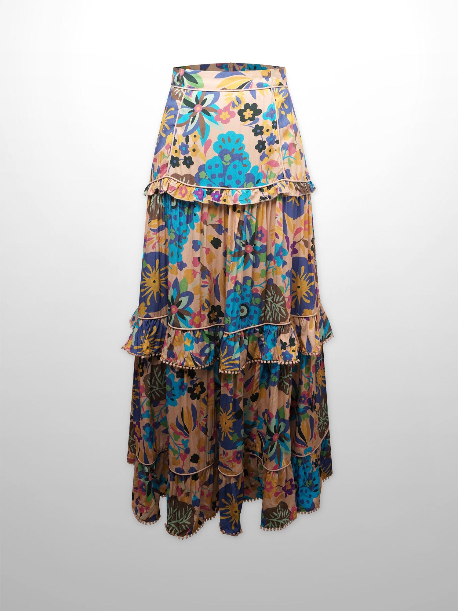 Pintuck Detail Skirt-Peach Craze