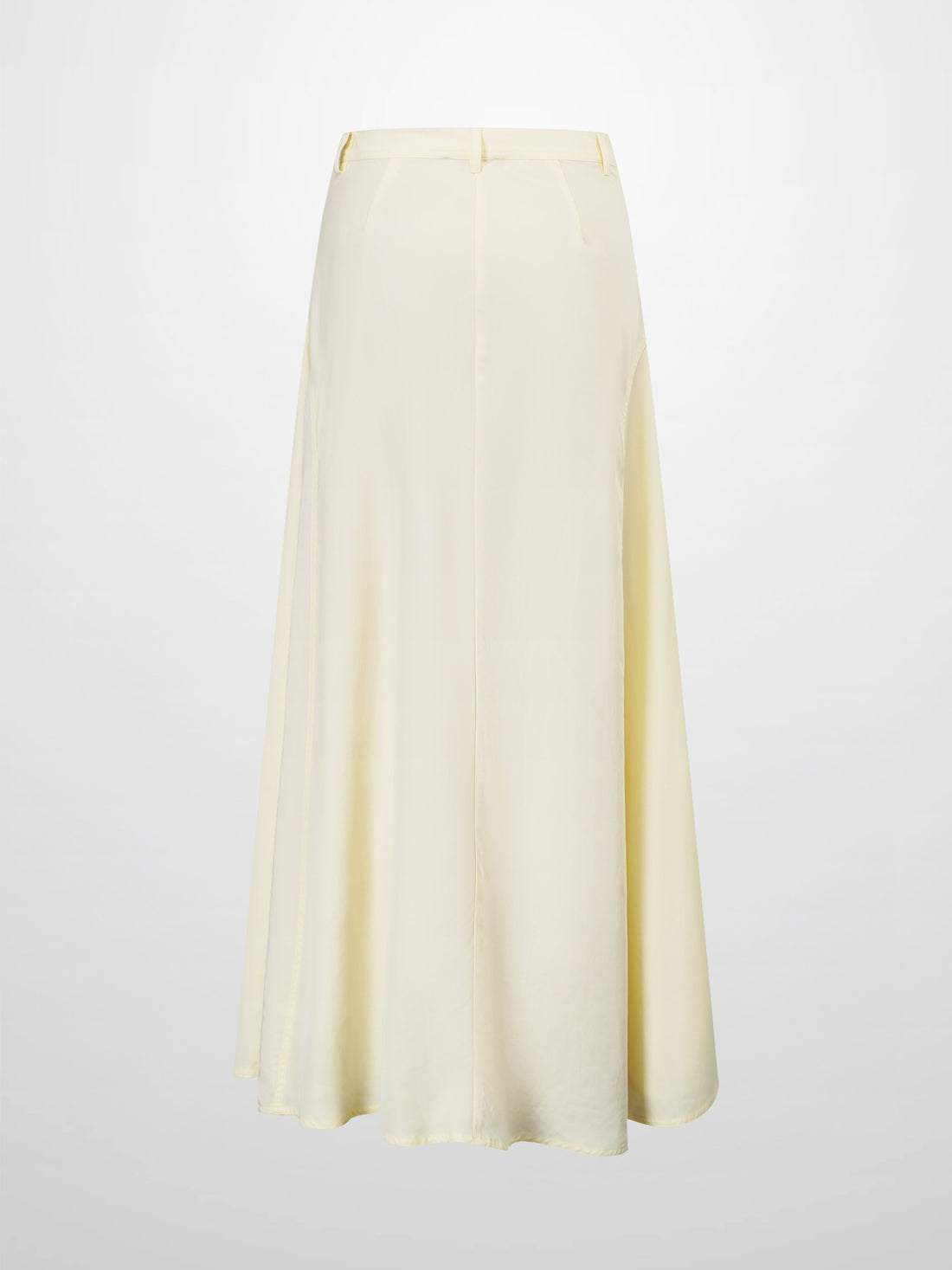 Tencel Yoke Button Down Skirt-Butter Yellow