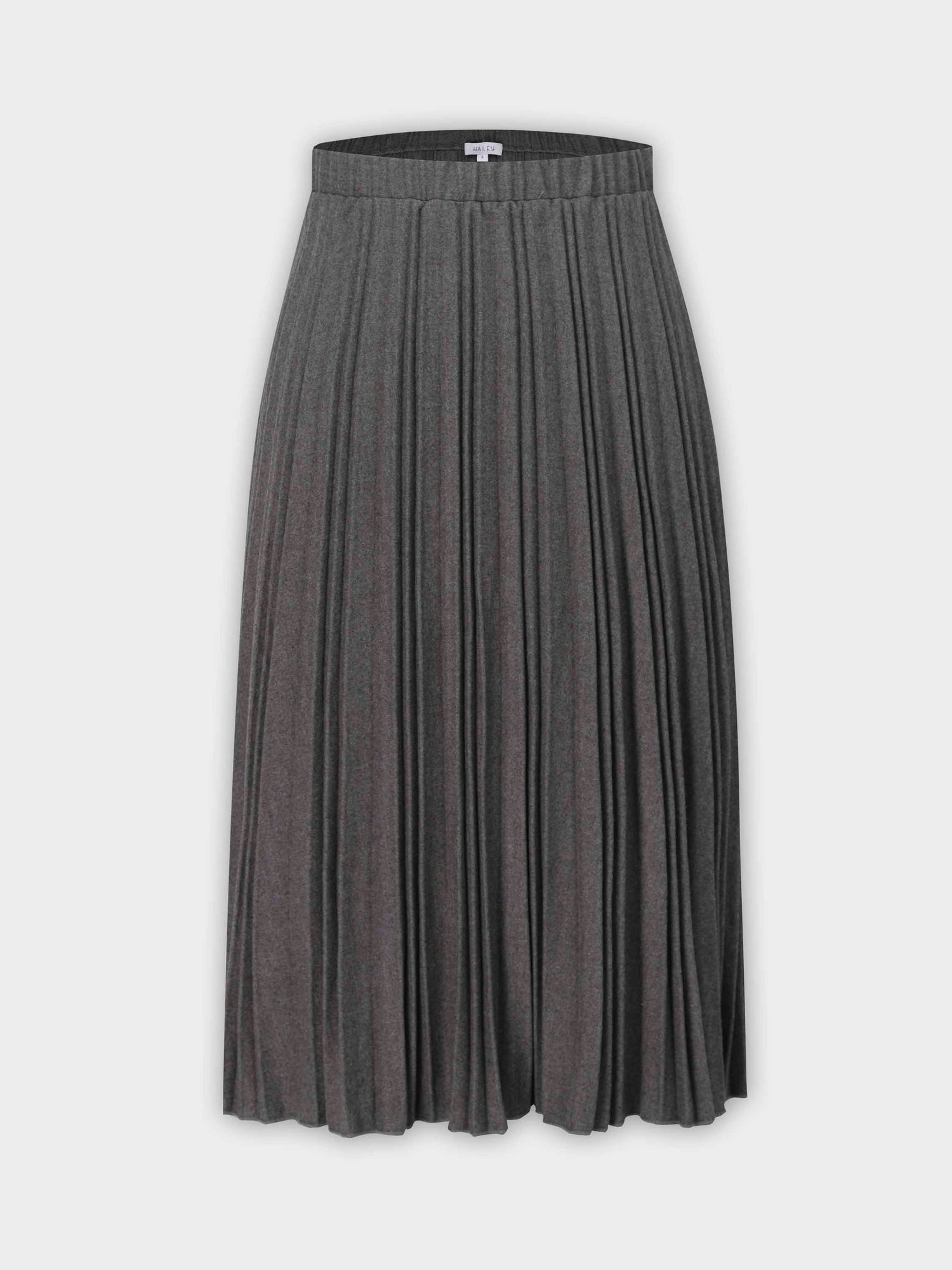 Wool Pleated Skirt 25.5&quot;-Dark Grey