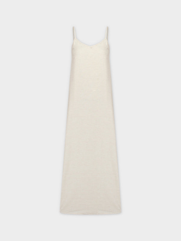 Linen Slip Dress-Oatmeal