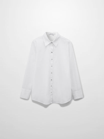 Cotton Button Down Blouse-White