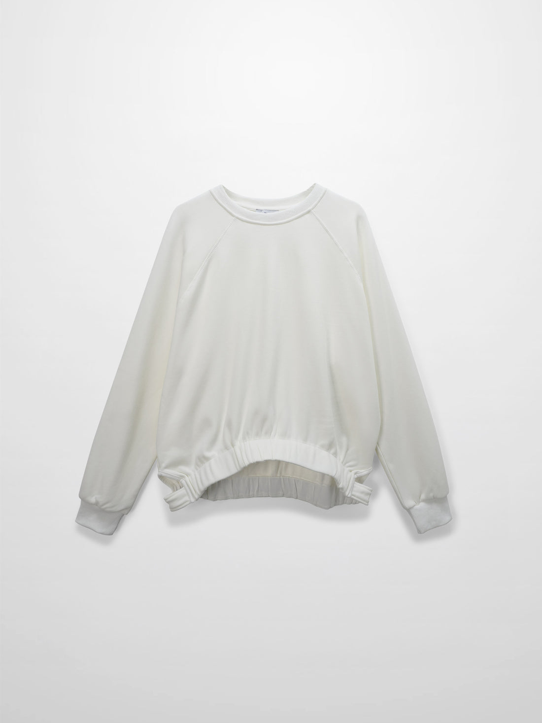 Side Strap Dolman Sweatshirt-Cream