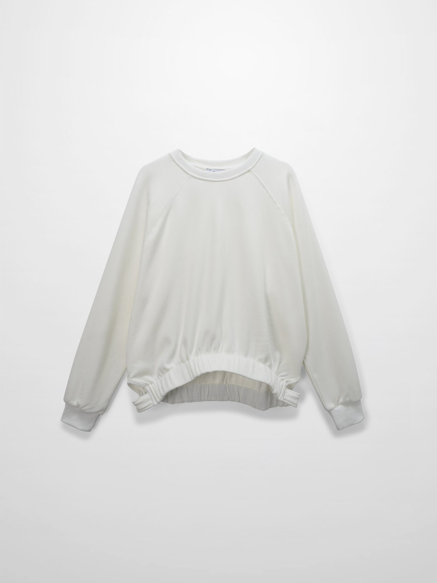 Side Strap Dolman Sweatshirt-Cream