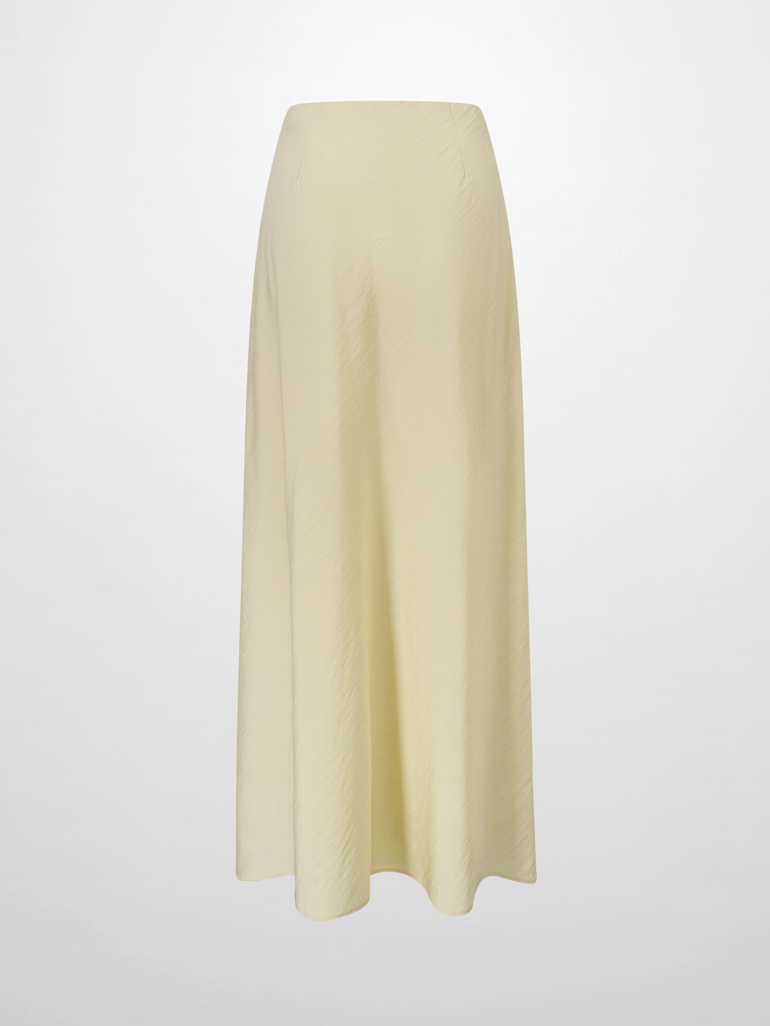 Crinkle Cotton Skirt 37"-Pale Yellow