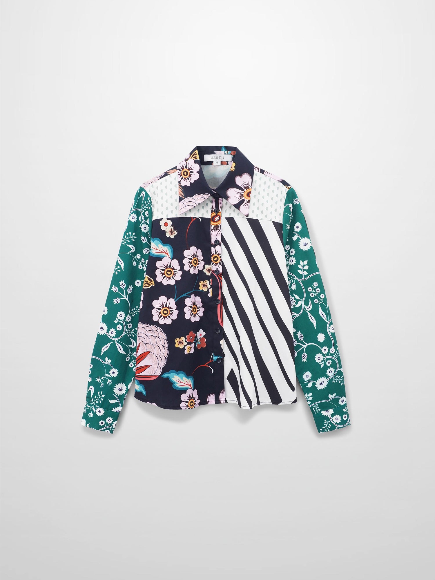 Mix Print Cotton Blouse-Mixed Print