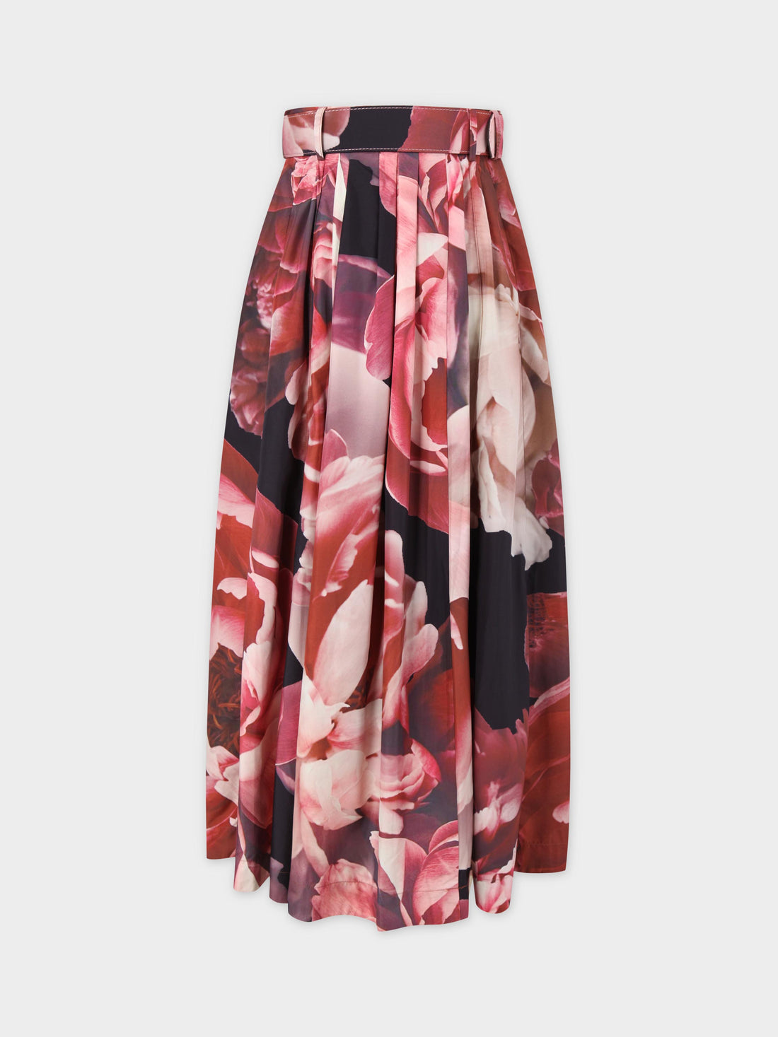 Belted Printed Skirt-Floral