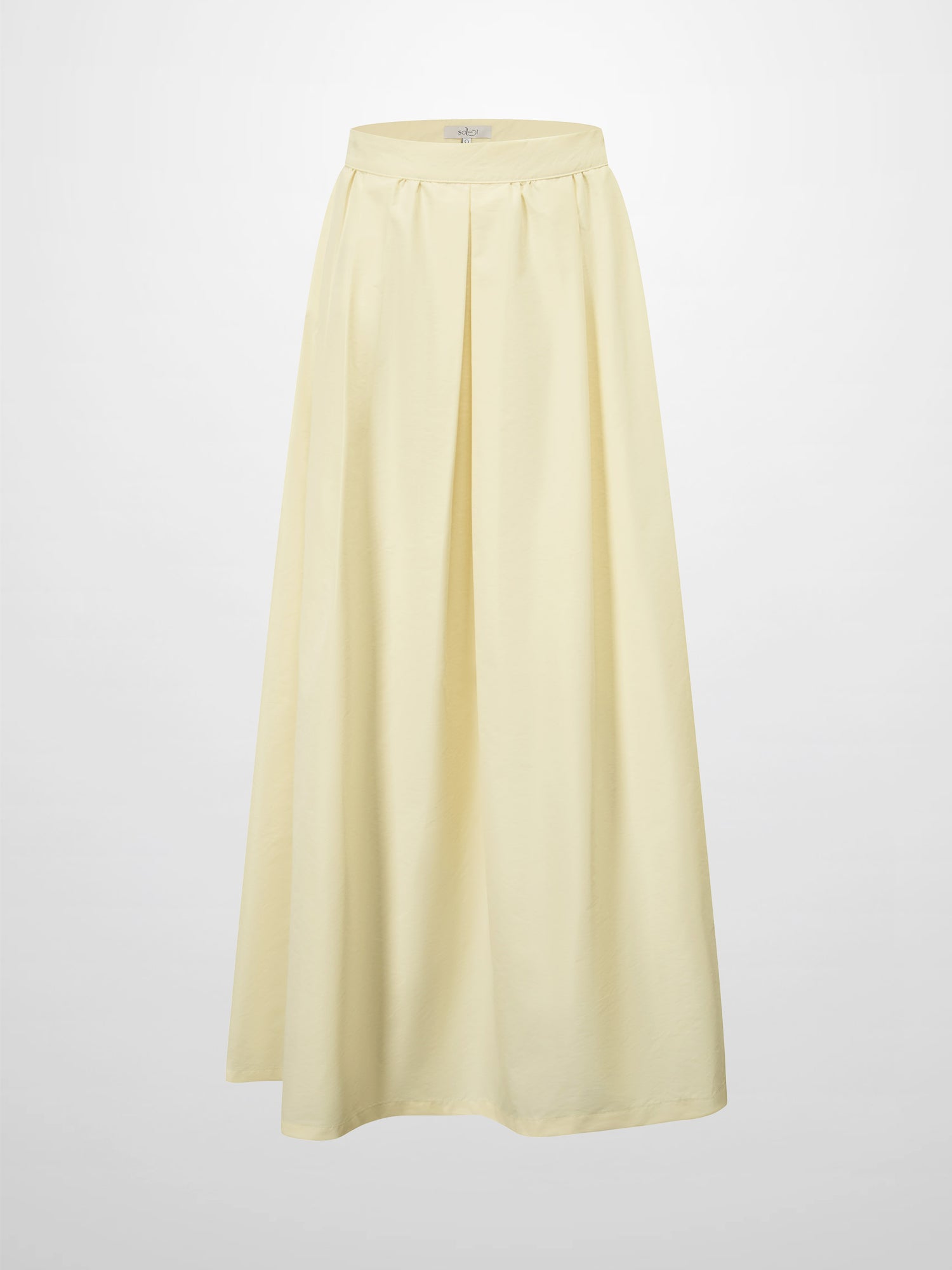 Waisted Full Taffeta Skirt-Butter Yellow
