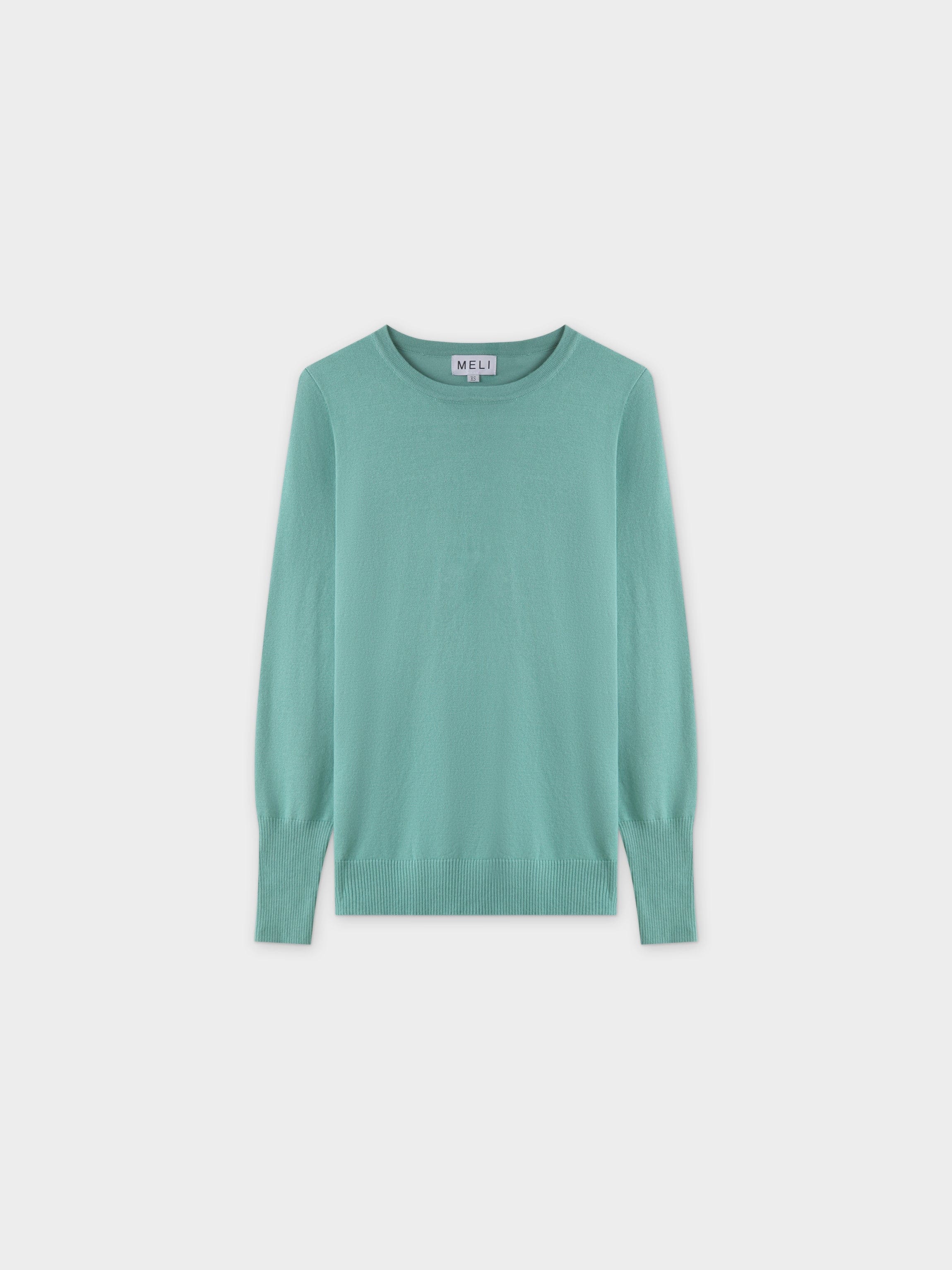 Jersey básico con cuello redondo LS-Seafoam