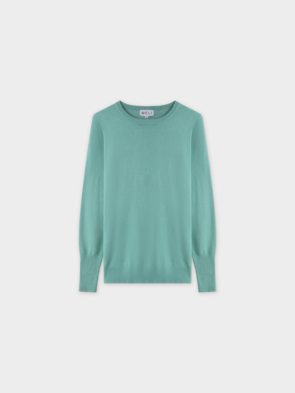 Basic Crew Sweater LS-Seafoam