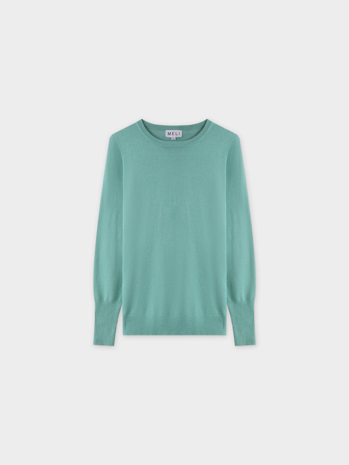 Basic Crew Sweater LS-Seafoam