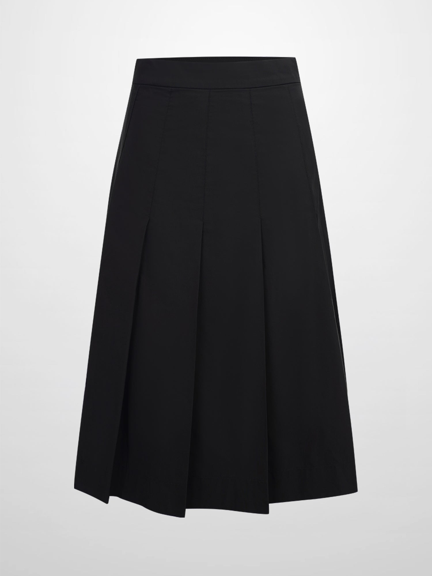 Taffeta Pleat Skirt 26&quot;-Black