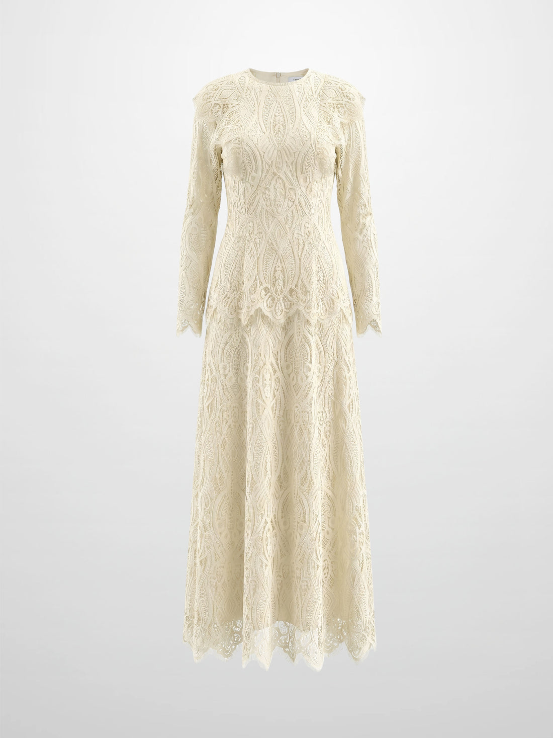 Lace Detail Dress-Ivory