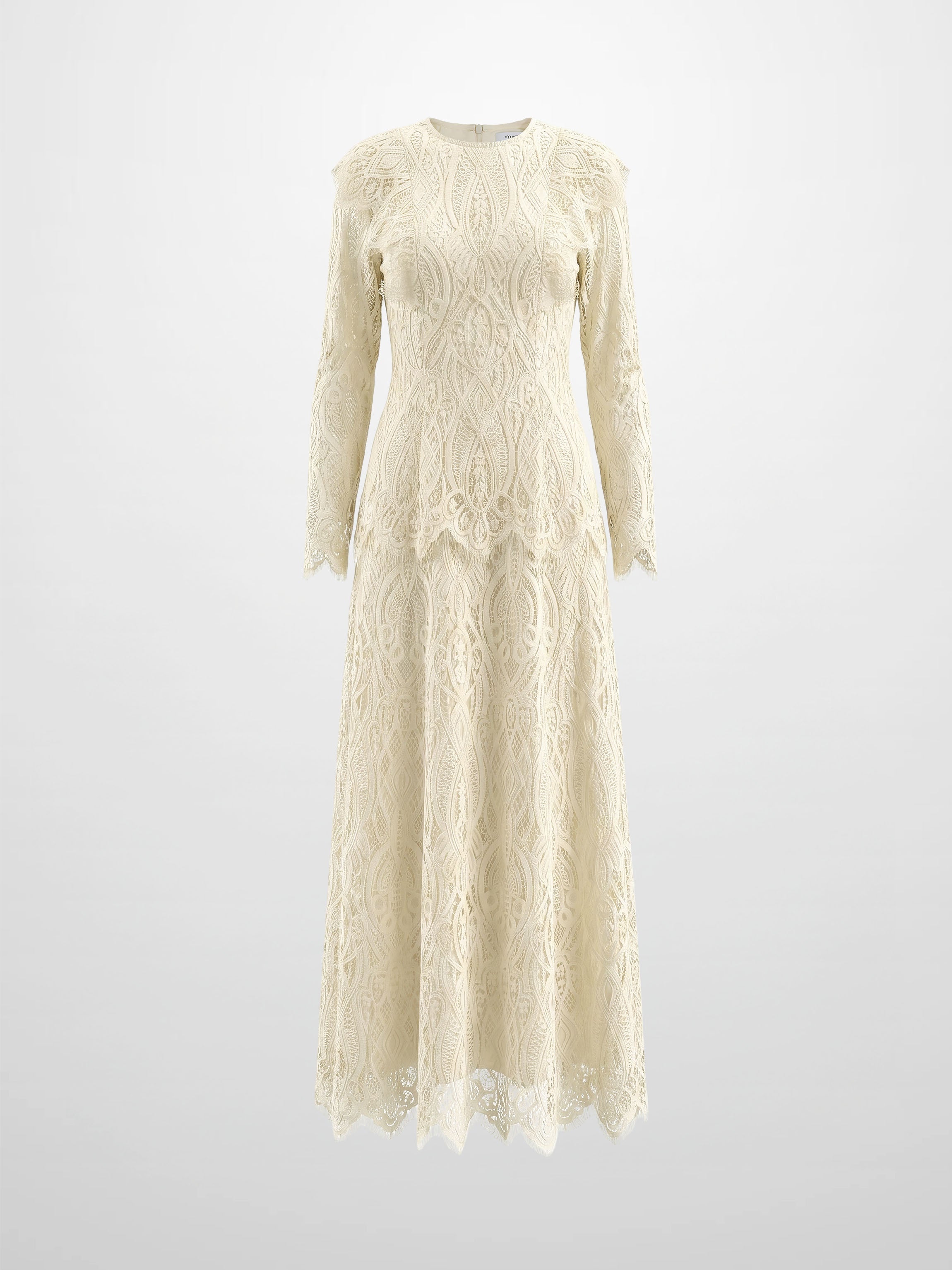 Lace Detail Dress-Ivory