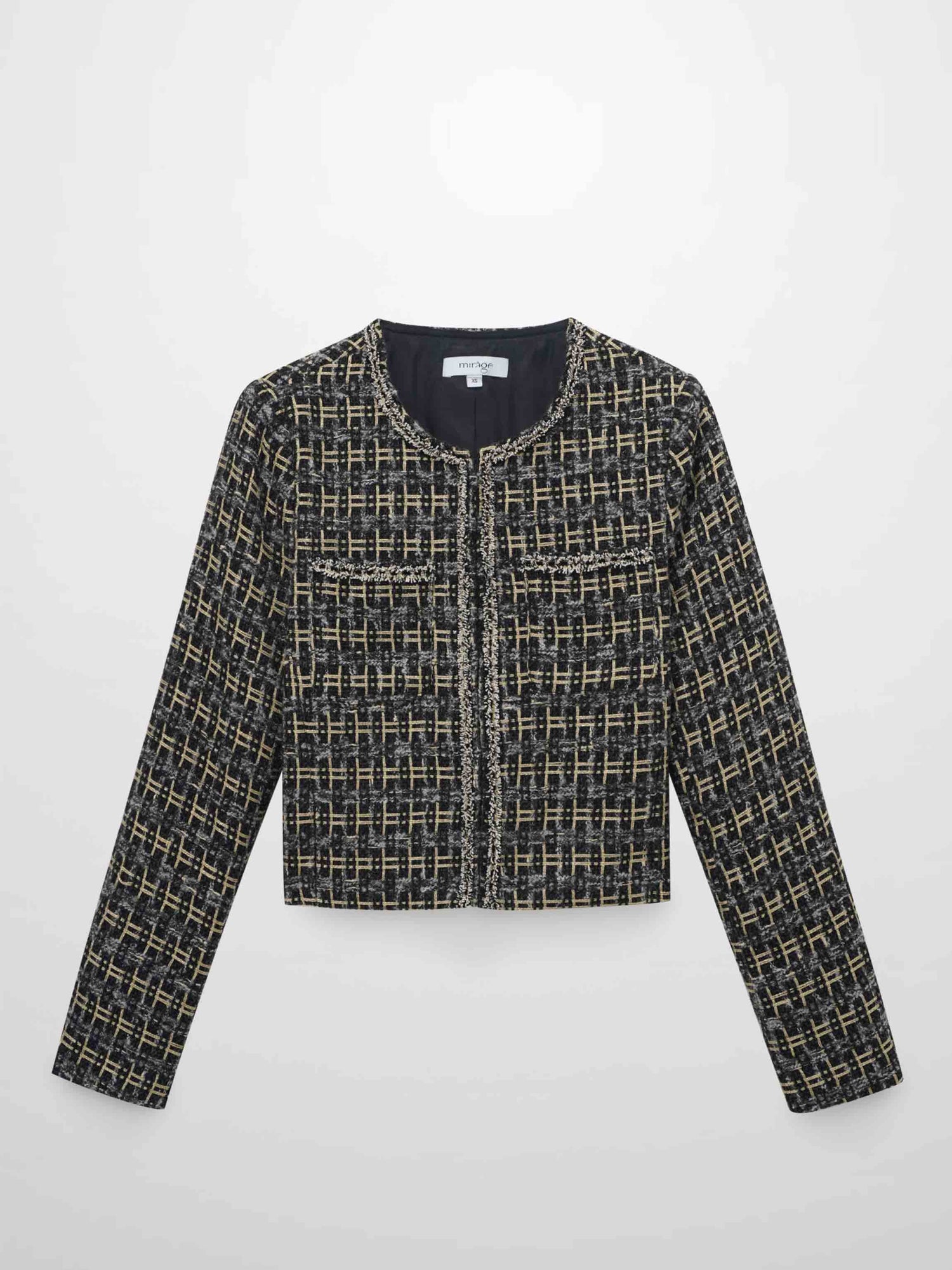 Boucle Jacket-Black/Gold