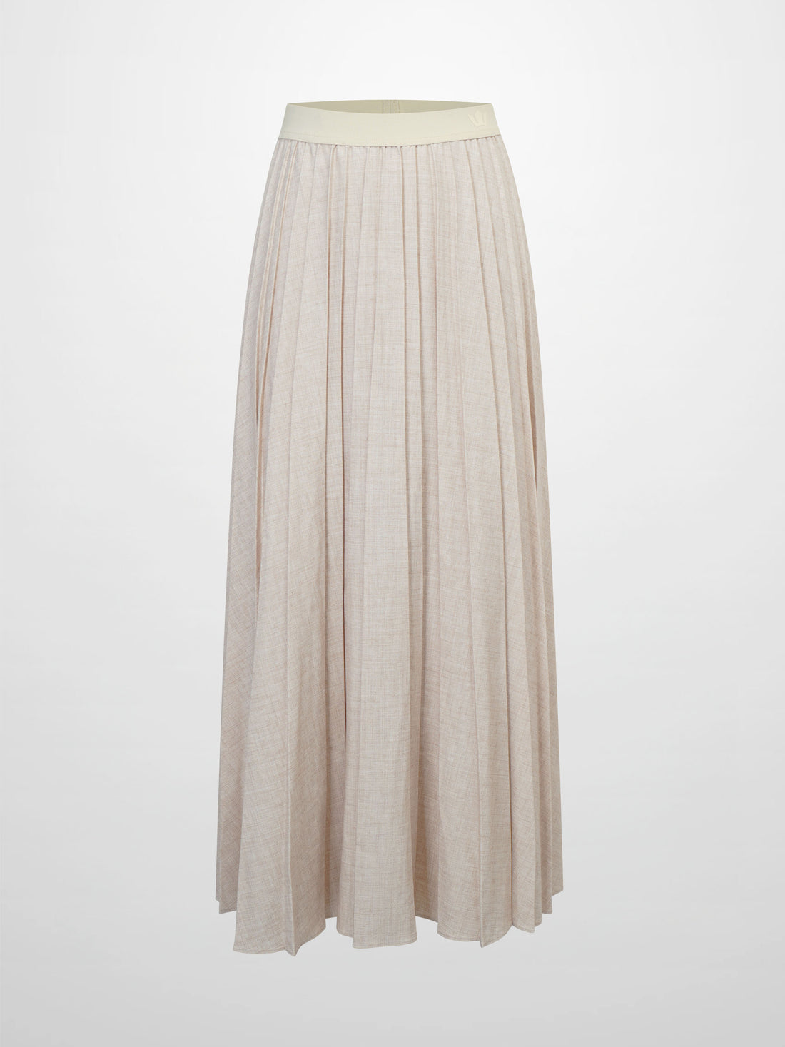 Marni Pleated Skirt 37&quot;-Oatmeal