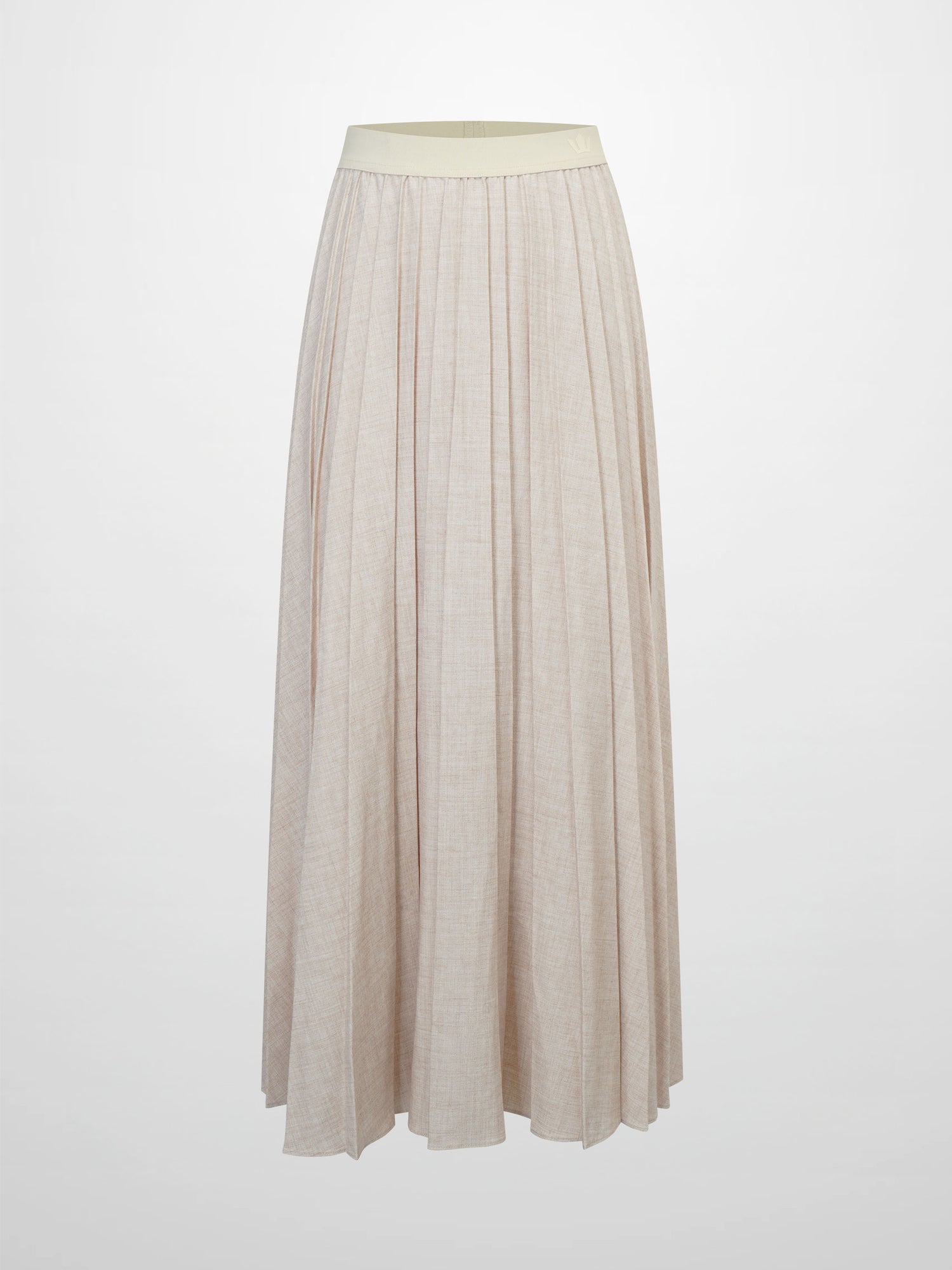 Marni Pleated Skirt 37&quot;-Oatmeal