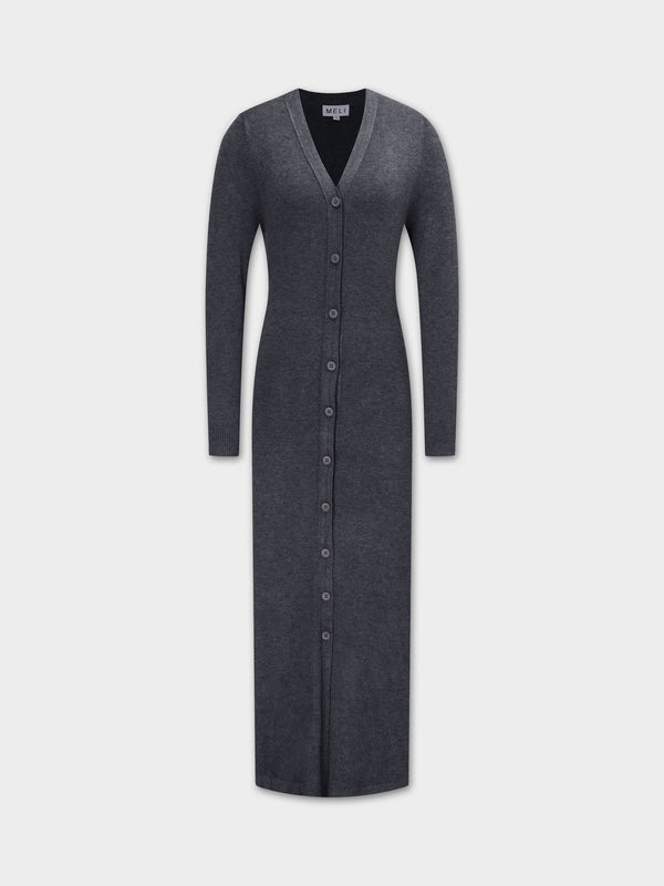 Duster Cardigan 50"-Charcoal Grey