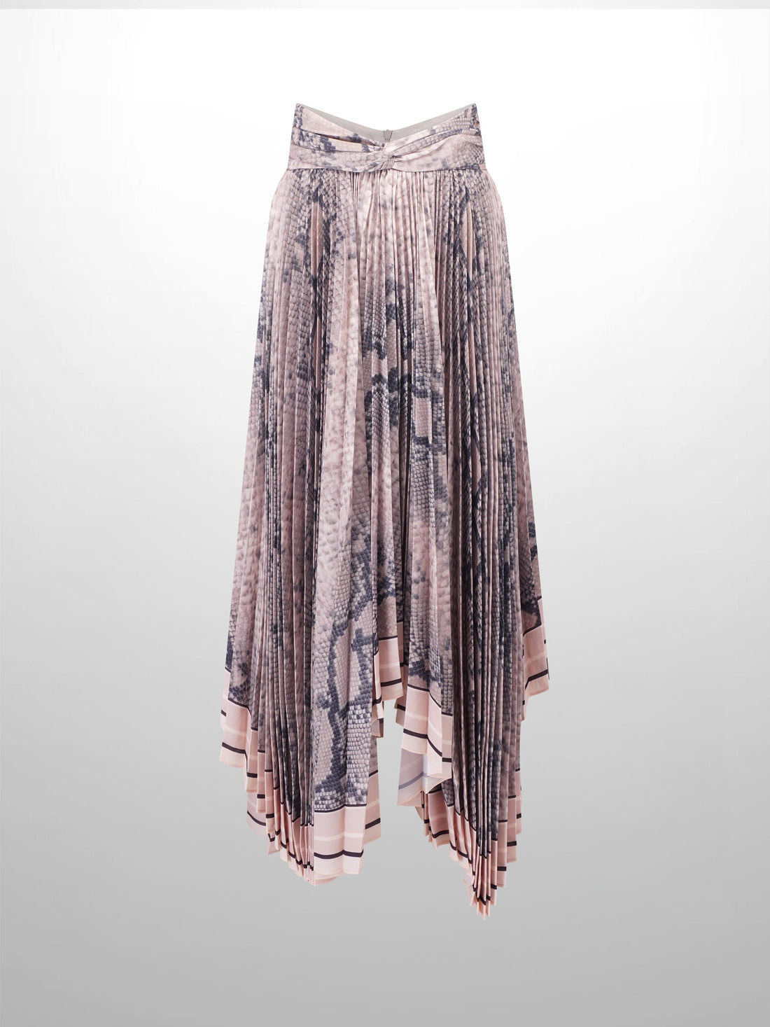 Ruched Waist Skirt- Snake Print