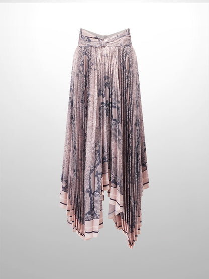 Ruched Waist Skirt- Snake Print