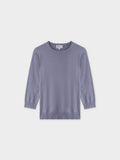 Basic Crew Sweater 3Q-Denim Blue