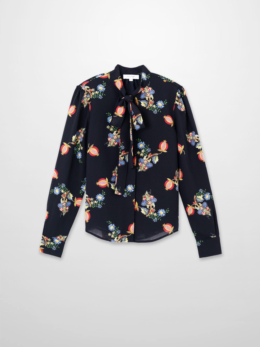 Bow Blouse-Pomegranate Floral