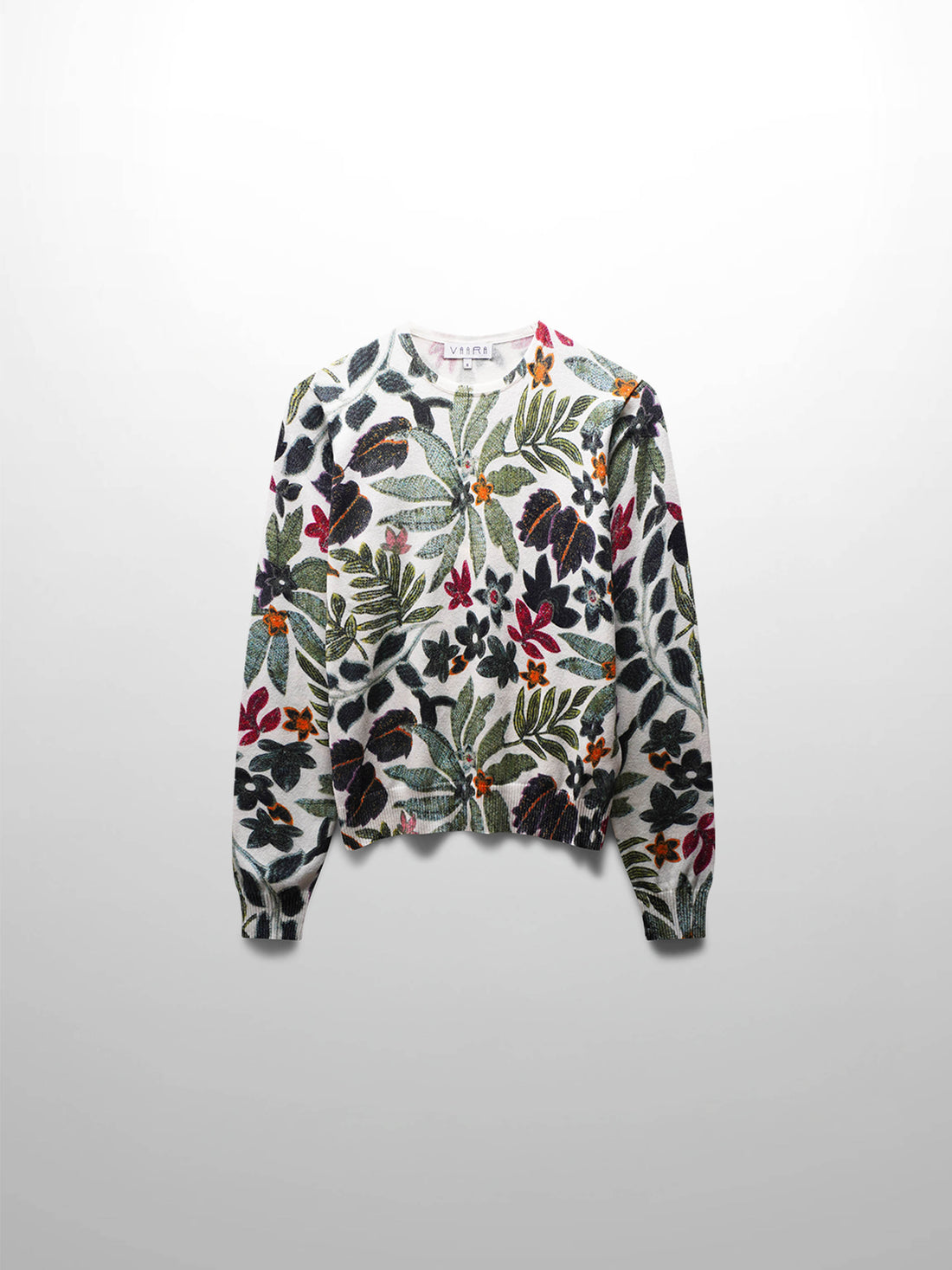 Printed Sweater-White Floral