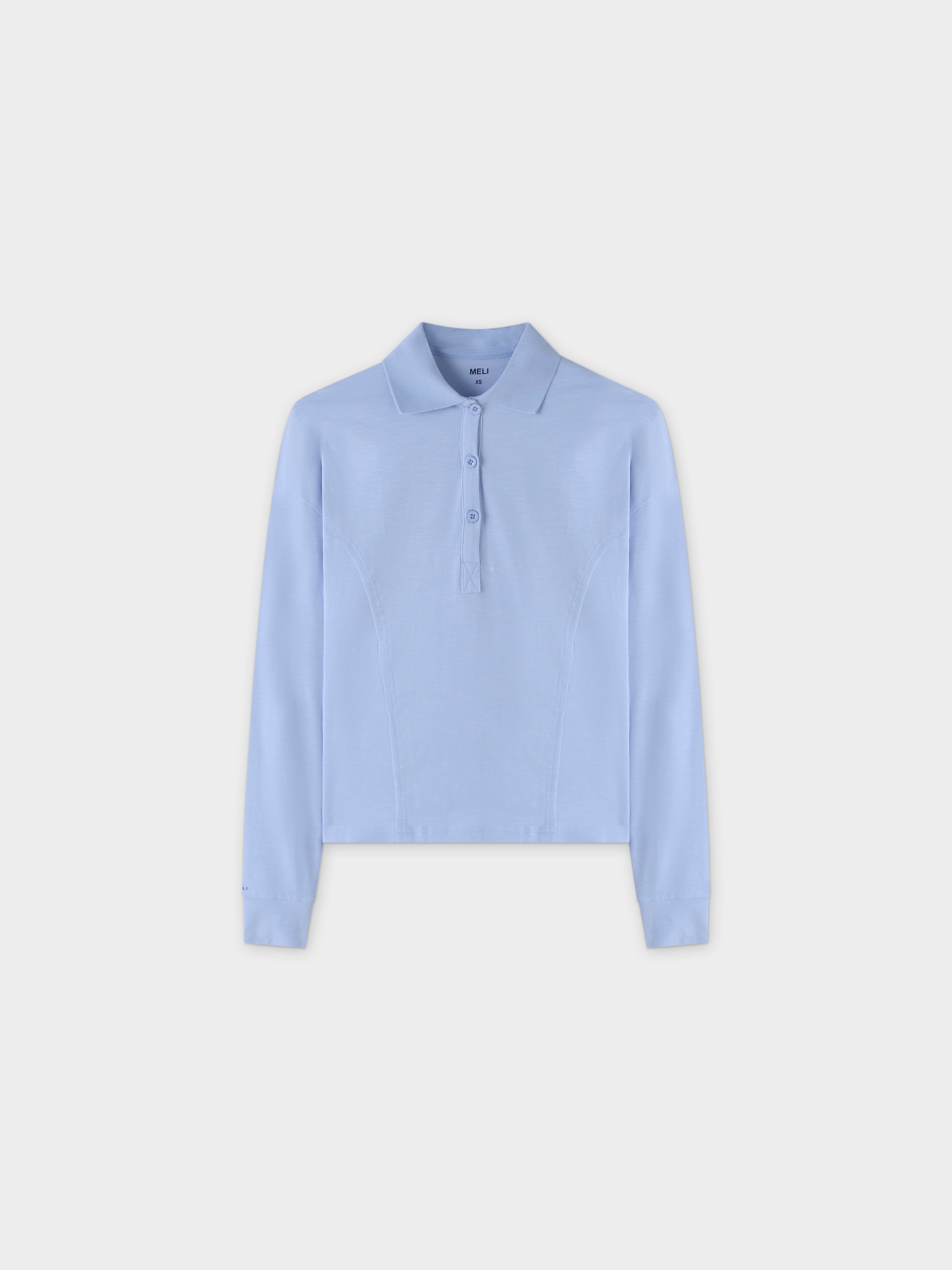 COLLAR TEE-LIGHT BLUE