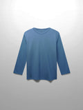 RIBBED HIGH V 3Q-DENIM BLUE