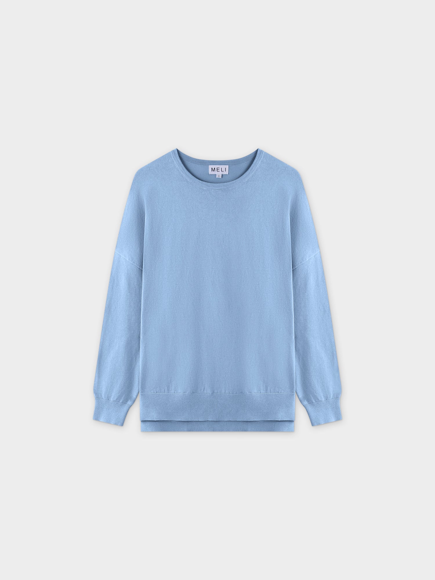 Oversized Lightweight Sweater-Light Blue