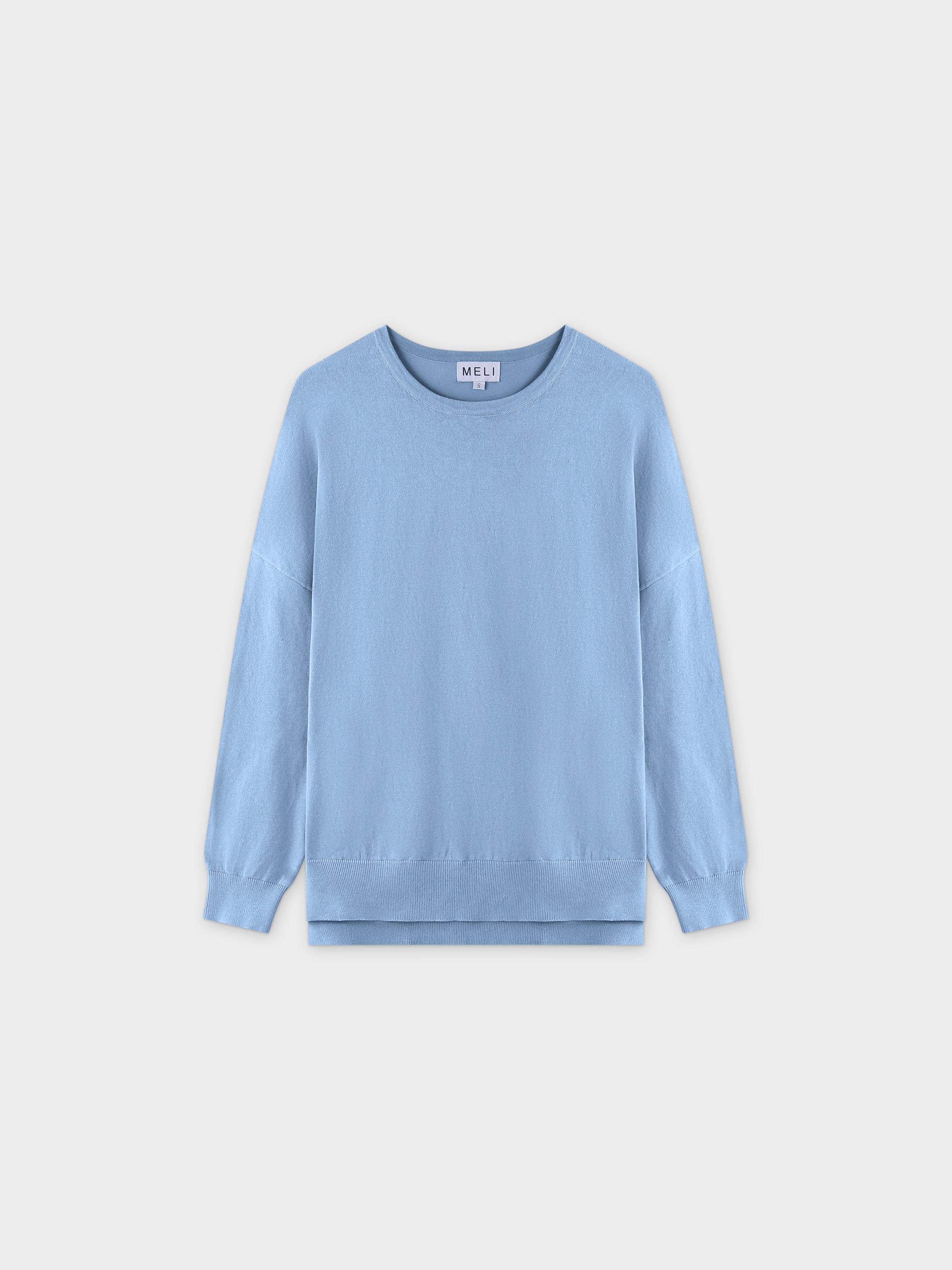 Oversized Lightweight Sweater-Light Blue