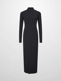 Ribbed Layering Dress-Black