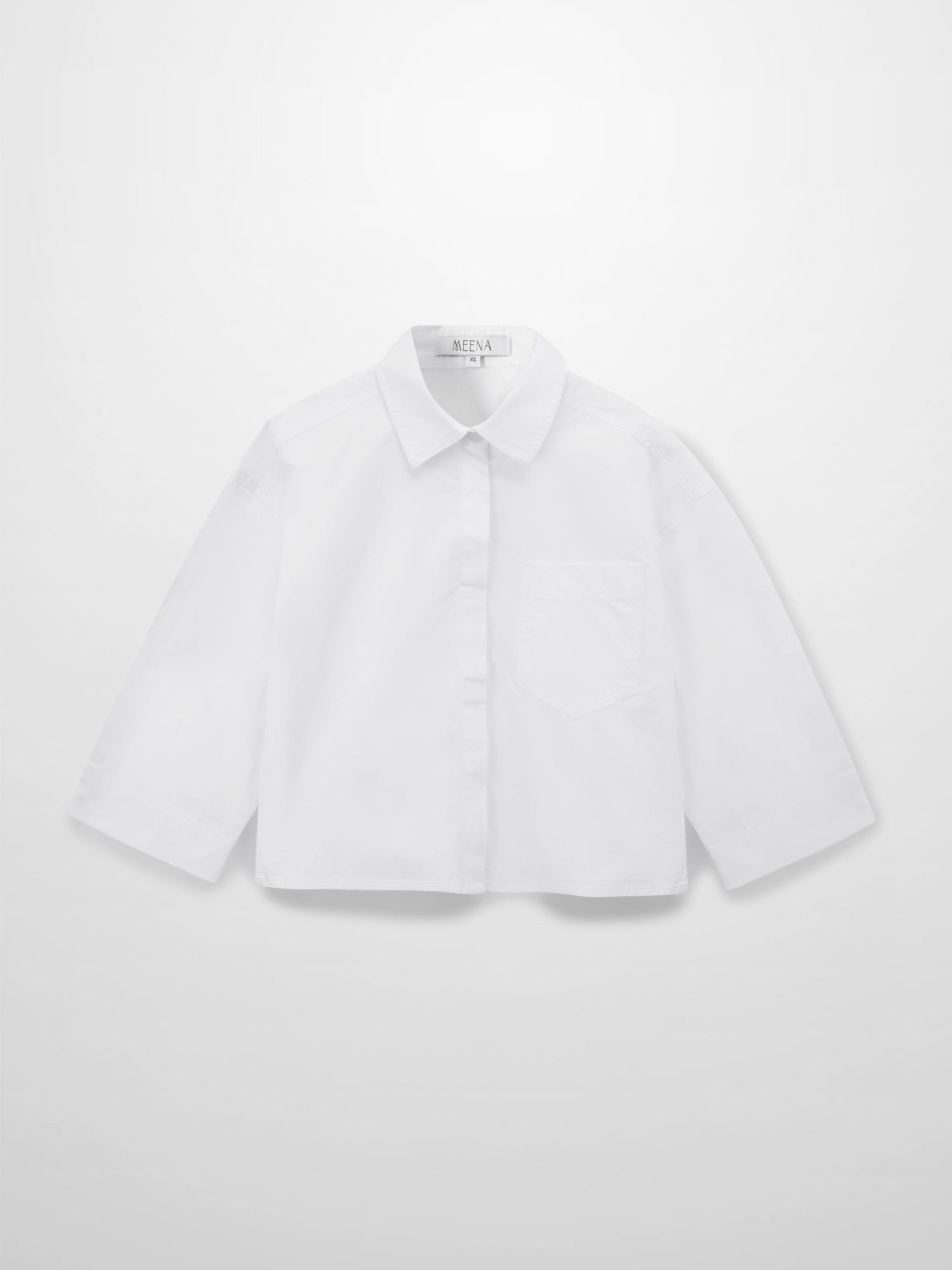 Cotton Crop Blouse-White