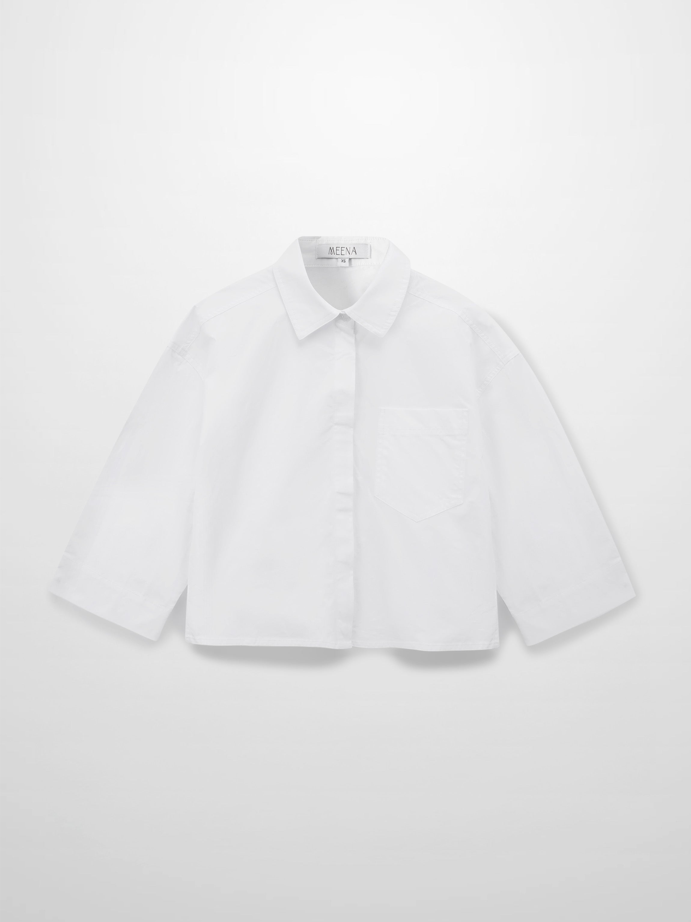 Cotton Crop Blouse-White