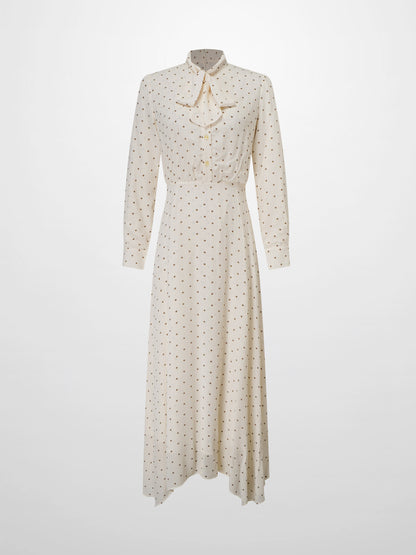 Katie Dress-Cream Polka Dot