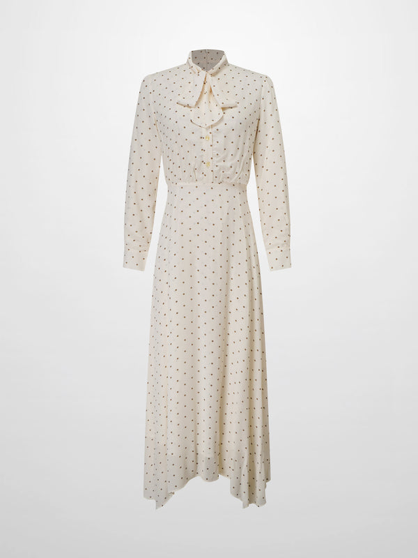 Katie Dress-Cream Polka Dot