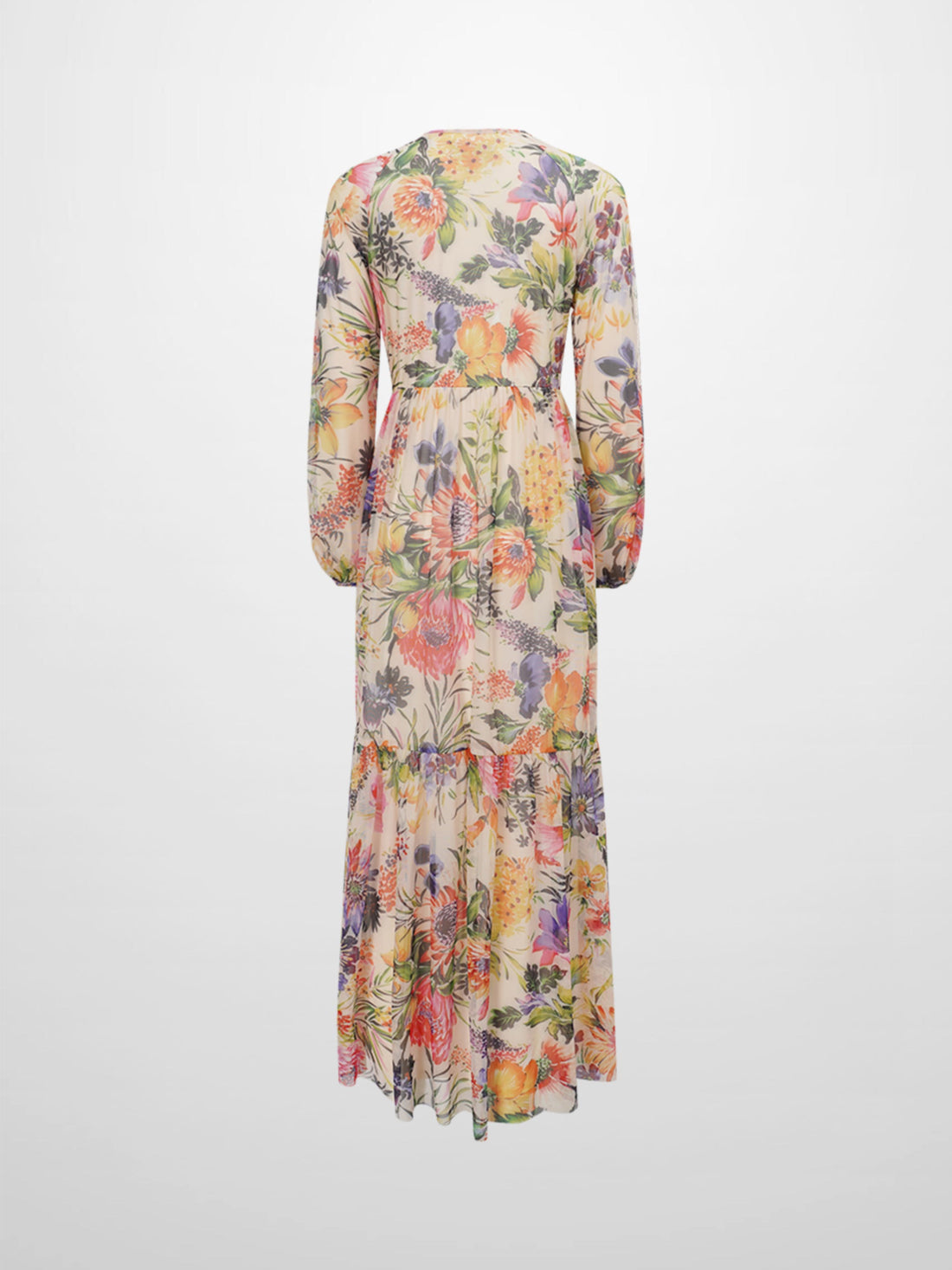 Mesh Tiered Dress-Spring Floral