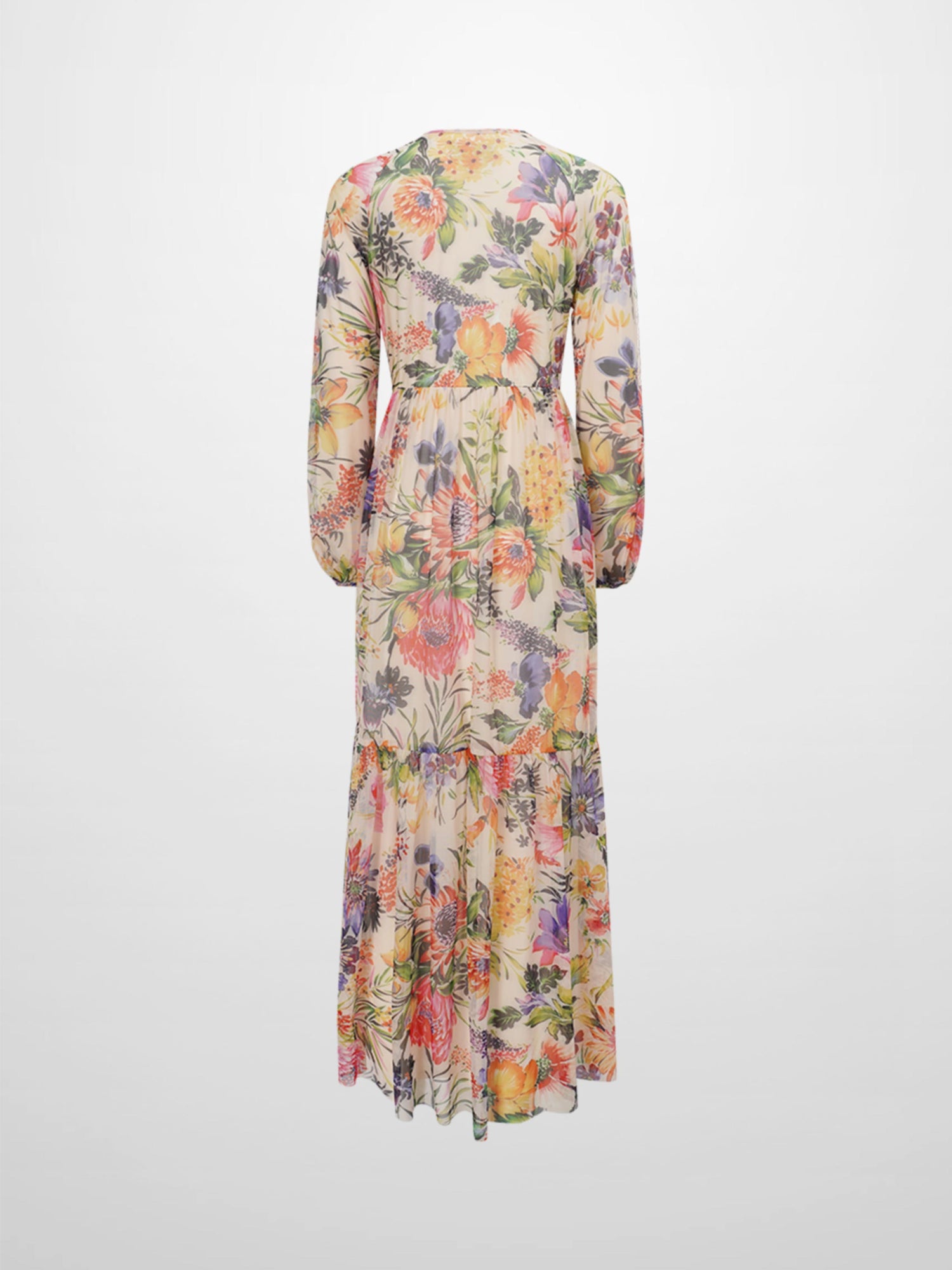 Mesh Tiered Dress-Spring Floral