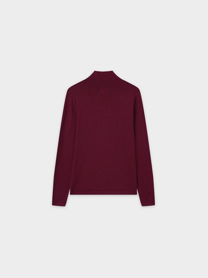Knit Turtleneck-Burgundy