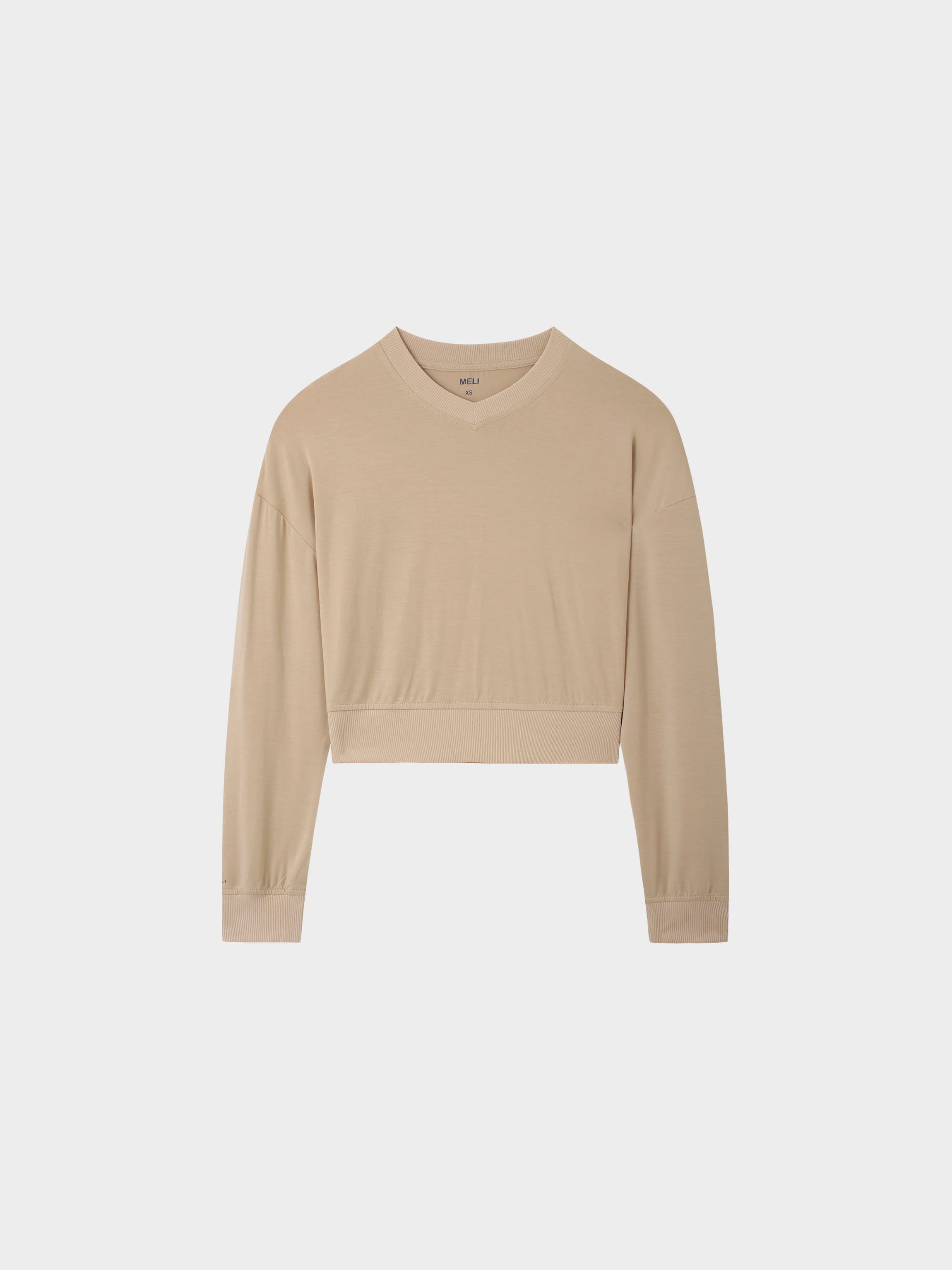 CROPPED TEE-TAN