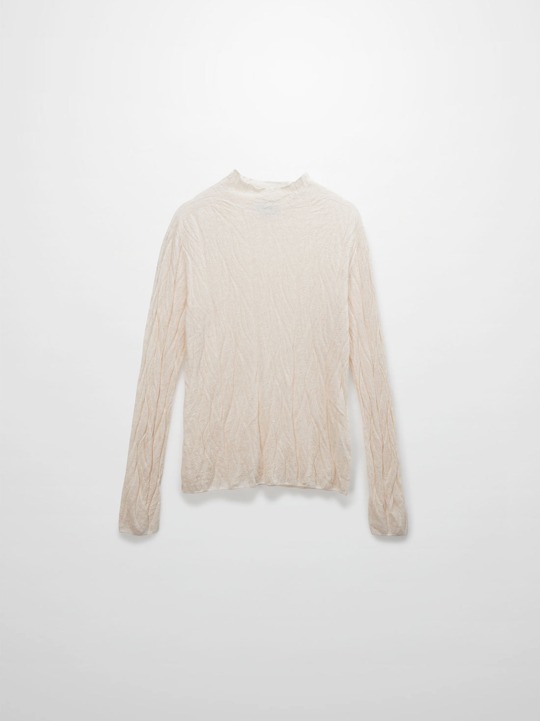 Leaf Design Turtleneck-Blush