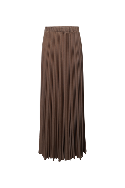 Mix Pleat Skirt-Camel
