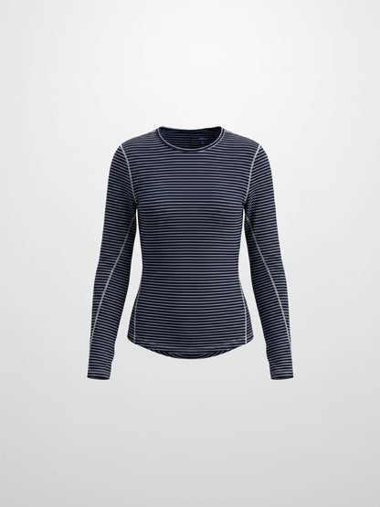 Striped Cross Stitch T-Shirt-Navy
