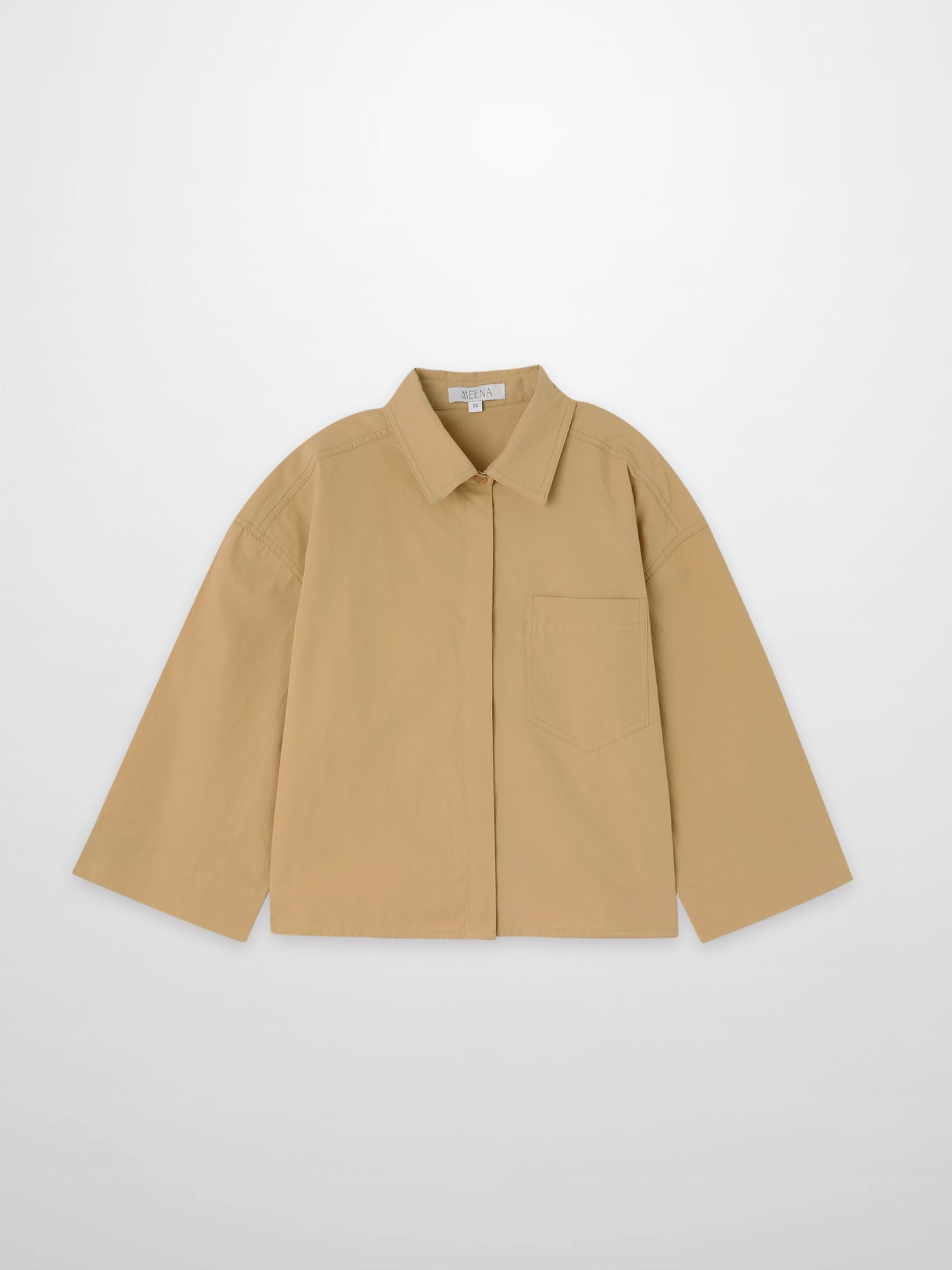 Cotton Crop Blouse-Sand