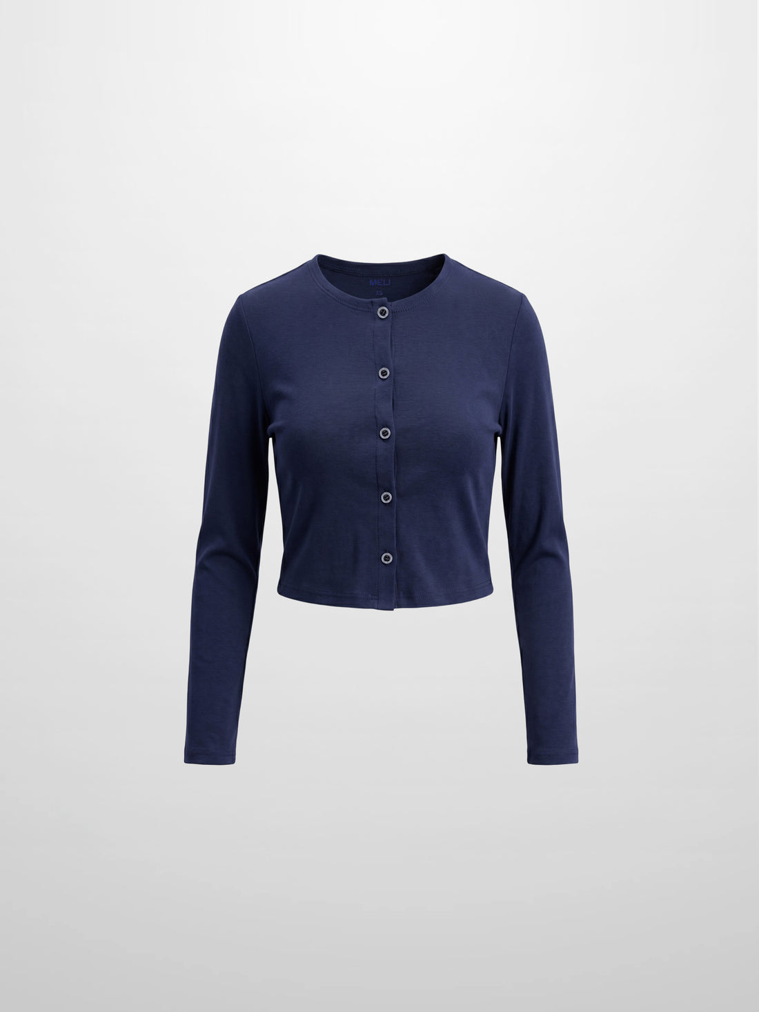 Crop T-Shirt Cardigan-Navy
