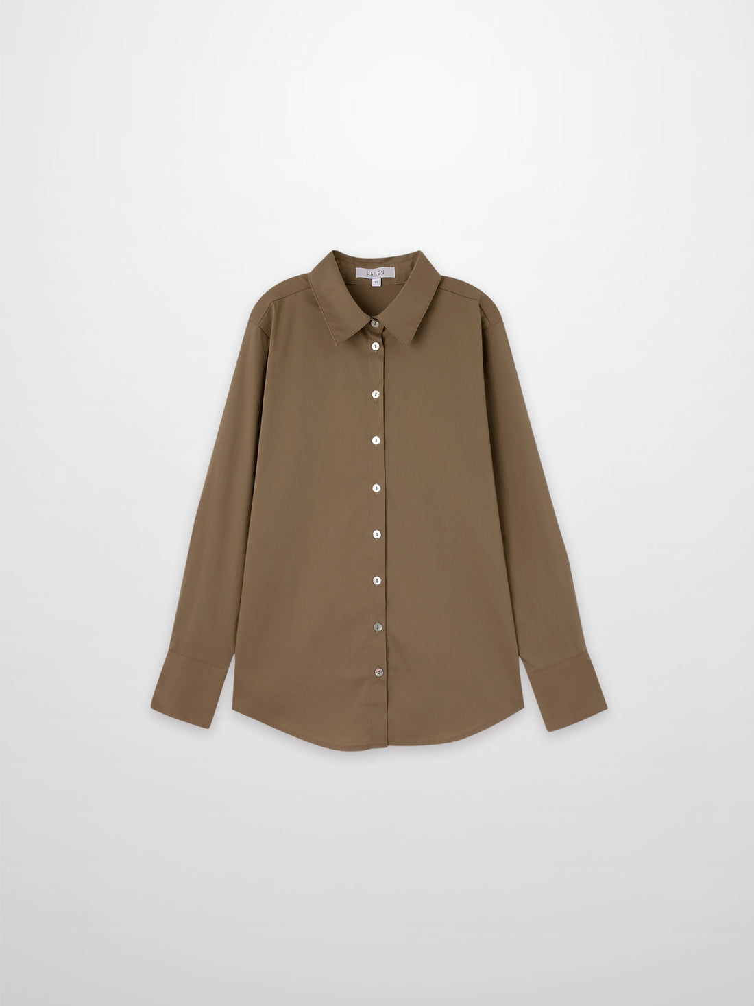 Cotton Button Down Blouse-Mocha Mousse