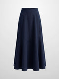 Twill Trumpet Skirt-Navy